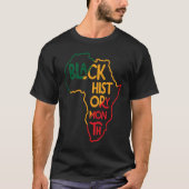 I Am Black History African American Map Tシャツ (正面)