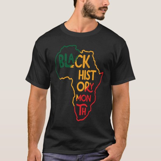 I Am Black History African American Map Tシャツ (正面)