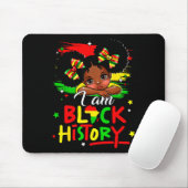 I Am Black History Afro Girl Little Melanin Prince マウスパッド (マウス)