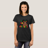 I Am Black History Black Girl Afro Girl Black Quee Tシャツ (正面フル)