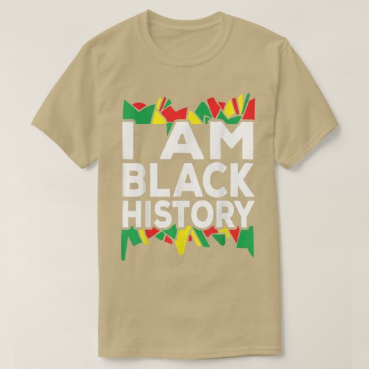 I Am Black History Black History Month 2022 Black Tシャツ (デザイン正面)