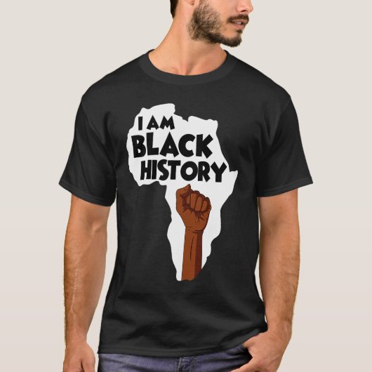 I Am Black History Black History Month Afro Americ Tシャツ (正面)