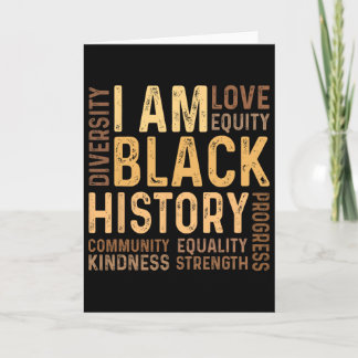 I Am Black History Black History Month Gift Africa カード