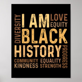 I Am Black History Black History Month Gift Africa ポスター