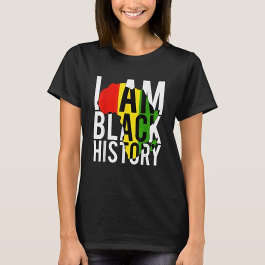 I Am Black History - Black History Month & Pride G Tシャツ (正面)