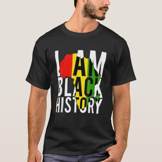 I Am Black History - Black History Month & Pride G Tシャツ (正面)
