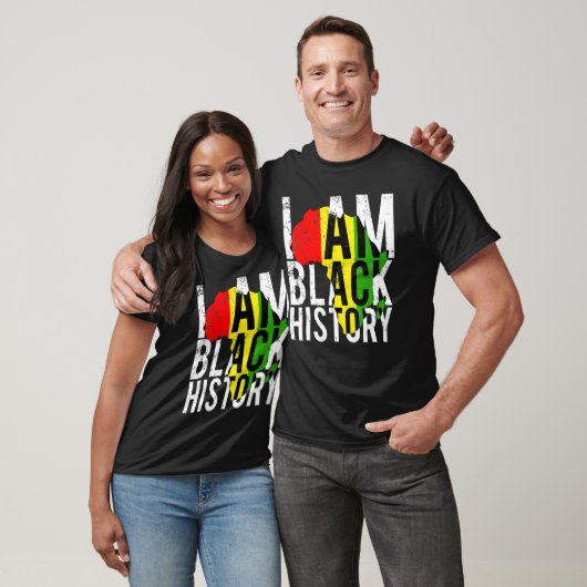 I Am Black History Black History Month & Pride Gif Tシャツ (ユニセックス)