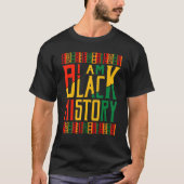 I Am Black History Groovy Retro Black History Mont Tシャツ (正面)