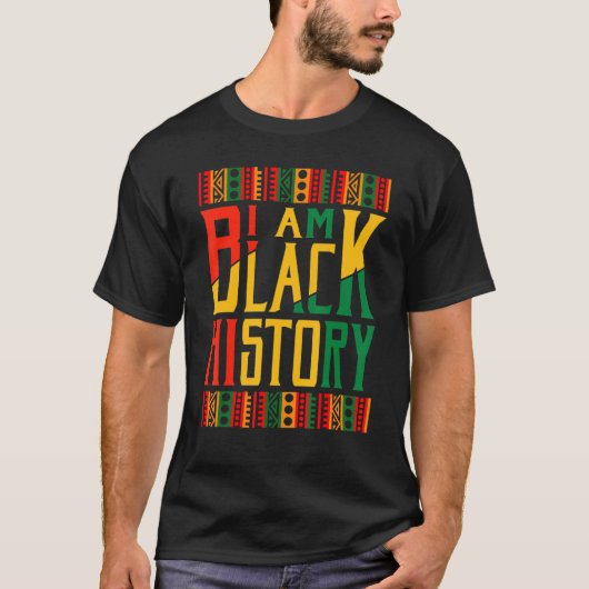 I Am Black History Groovy Retro Black History Mont Tシャツ (正面)