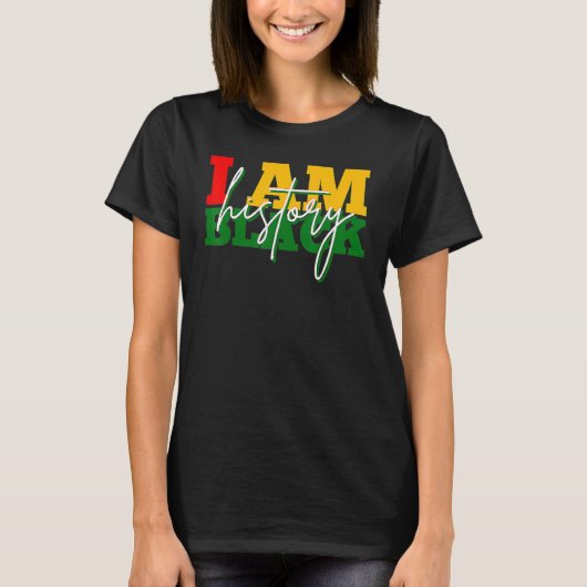 I Am Black History Melanin Afro African Pride Boys Tシャツ (正面)