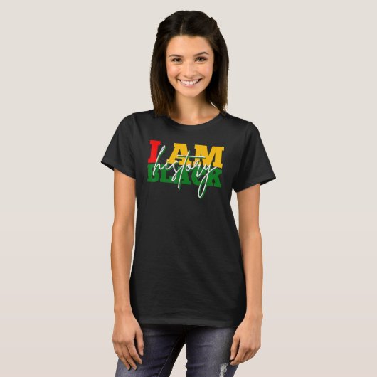 I Am Black History Melanin Afro African Pride Boys Tシャツ (正面フル)