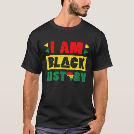 I Am Black History Month 2022年2月アフリカンアメリカン Tシャツ (正面)
