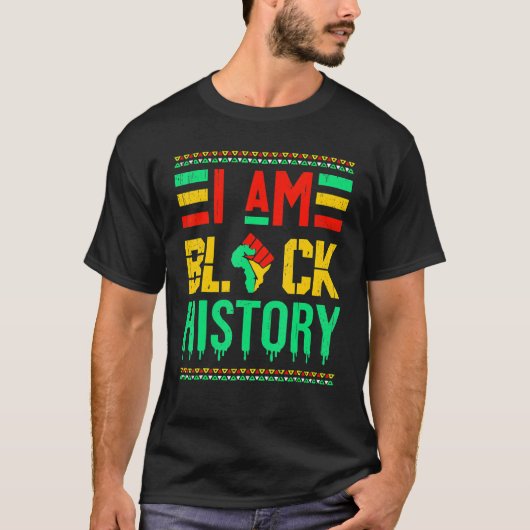I Am Black History Month African American Black Pr Tシャツ (正面)