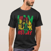 I Am Black History Month African American Flag Cel Tシャツ (正面)