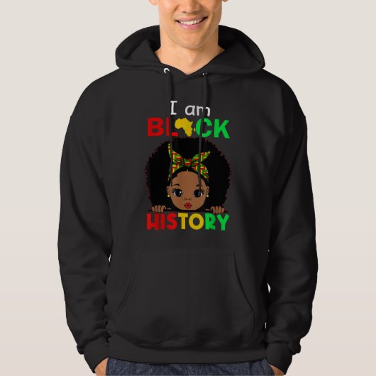 I Am Black History Month African American For Wome パーカ (正面)