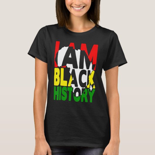 I Am Black History Month African American Men Wome Tシャツ (正面)