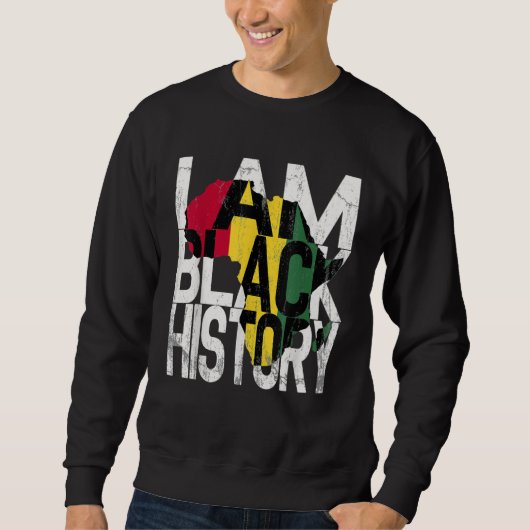 I Am Black History Month African American Pride スウェットシャツ (正面)