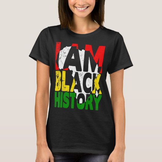 I Am Black History Month African American Pride Ce Tシャツ (正面)