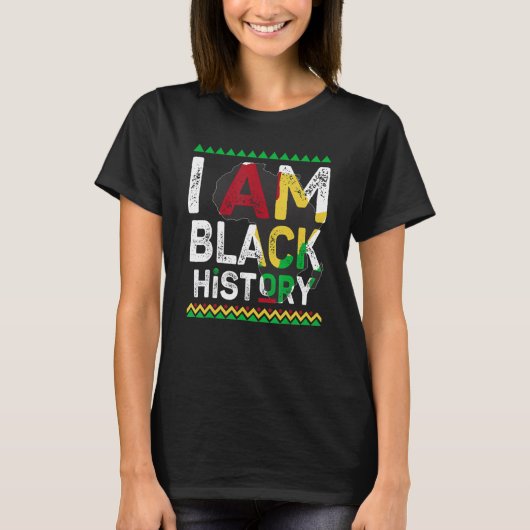I Am Black History Month African American Pride Ce Tシャツ (正面)