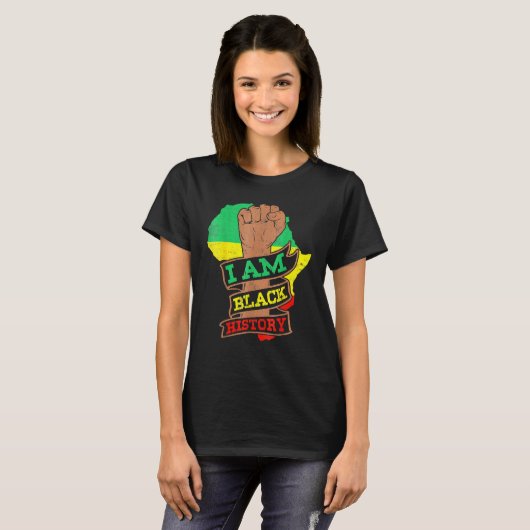 I Am Black History Month African American Pride Ce Tシャツ (正面フル)