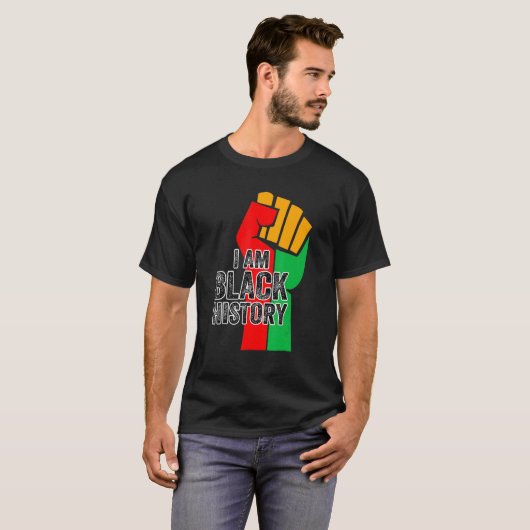 I Am Black History Month African American Pride Ce Tシャツ (正面フル)