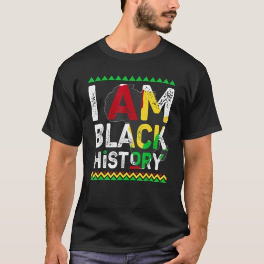 I Am Black History Month African American Pride Ce Tシャツ (正面)