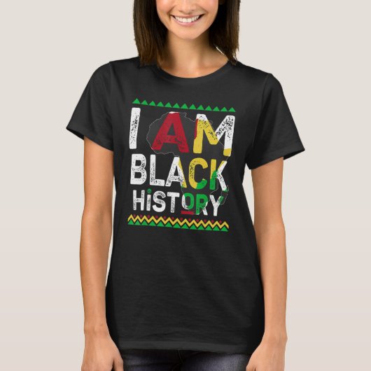 I Am Black History Month African American Pride Ce Tシャツ (正面)