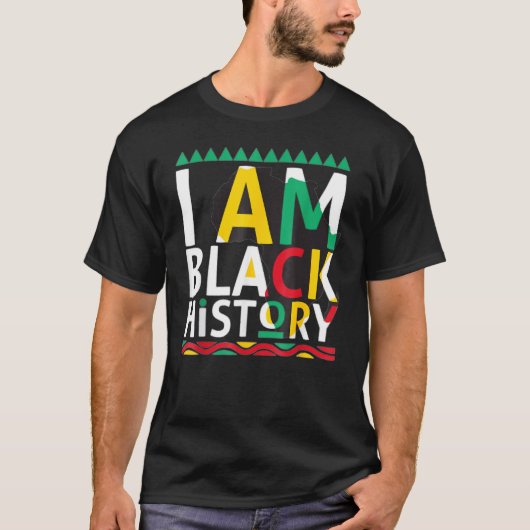 I Am Black History Month African American Pride Ce Tシャツ (正面)