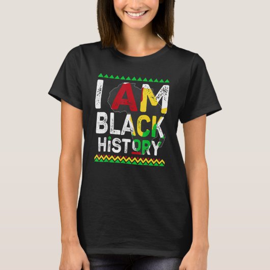 I Am Black History Month African American Pride Ce Tシャツ (正面)