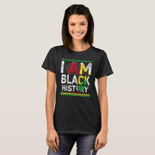 I Am Black History Month African American Pride Ce Tシャツ (正面フル)