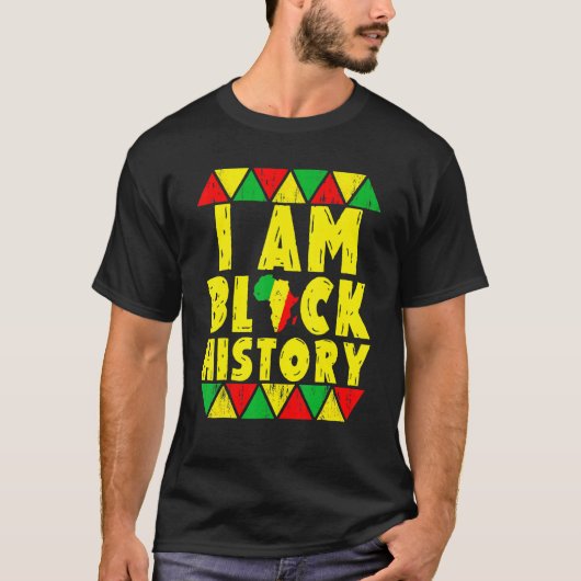 I Am Black History Month African American Pride Ce Tシャツ (正面)