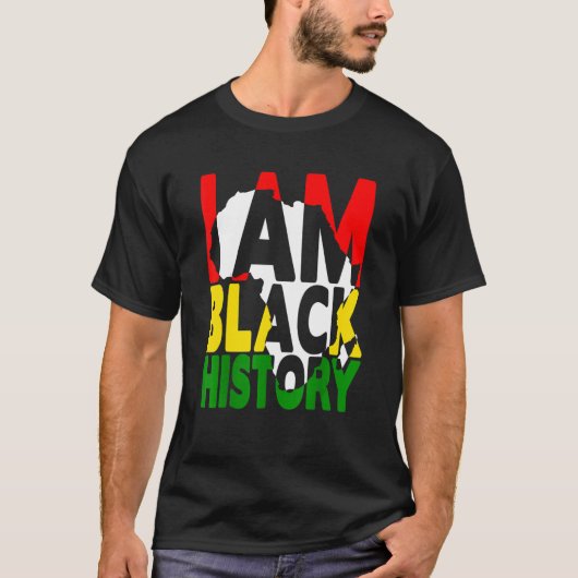 I Am Black History Month African American Pride Ce Tシャツ (正面)