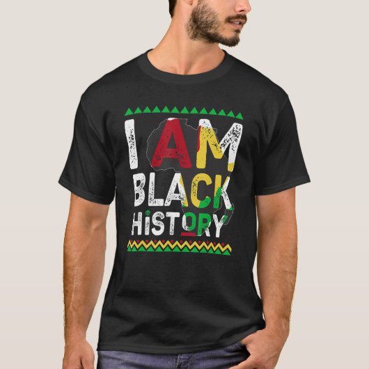 I Am Black History Month African American Pride Ce Tシャツ (正面)