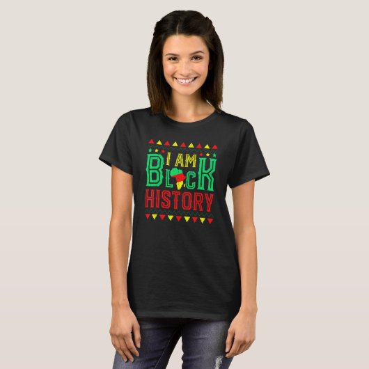 I Am Black History Month African American Pride Gi Tシャツ (正面フル)
