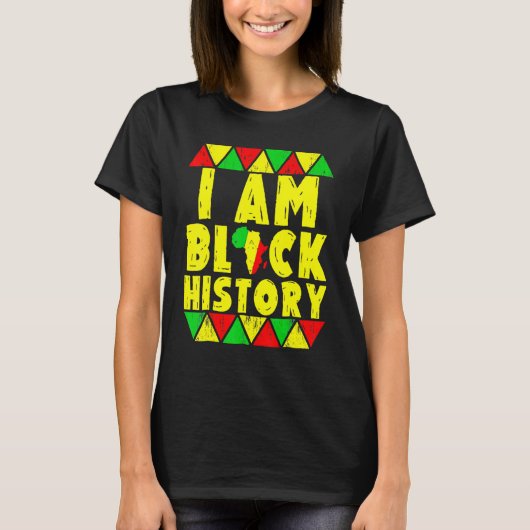 I Am Black History Month African American Pride Me Tシャツ (正面)