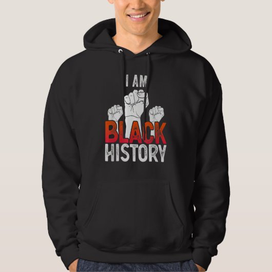 I Am Black History Month Afro African Pride Men Wo パーカ (正面)