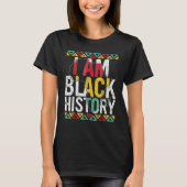 I Am Black History Month Afro African Pride Men Wo Tシャツ (正面)