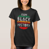 I Am Black History Month Afro African Pride Men Wo Tシャツ (正面)