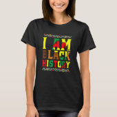 I Am Black History Month Afro African Pride Men Wo Tシャツ (正面)