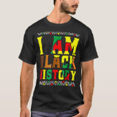 I Am Black History Month Afro African Pride Men Wo Tシャツ (正面)
