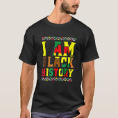 I Am Black History Month Afro African Pride Men Wo Tシャツ (正面)