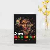 I Am Black History Month Mapアフリカプライド カード (黄色い花)