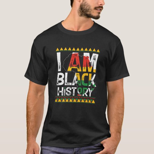 I Am Black History Month Melanin BLM  African Amer Tシャツ (正面)