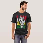 I Am Black History Month Melanin BLM African Pride Tシャツ (正面フル)