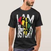I Am Black History Month Melanin BLM African Pride Tシャツ (正面)
