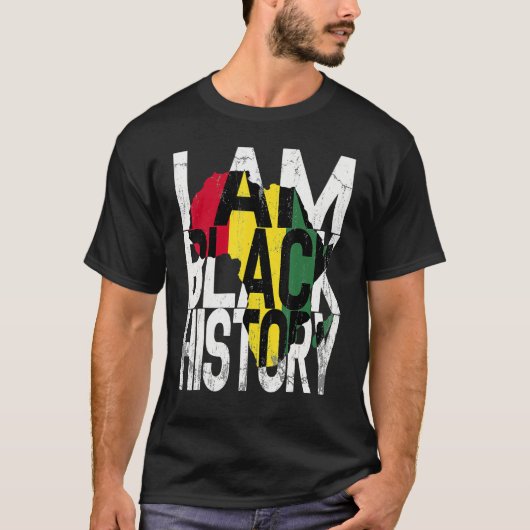 I Am Black History Month Melanin BLM African Pride Tシャツ (正面)