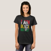 I Am Black History Month Melanin BLM African Pride Tシャツ (正面フル)