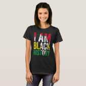 I Am Black History Month Melanin BLM African Pride Tシャツ (正面フル)