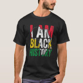 I Am Black History Month Melanin BLM African Pride Tシャツ (正面)