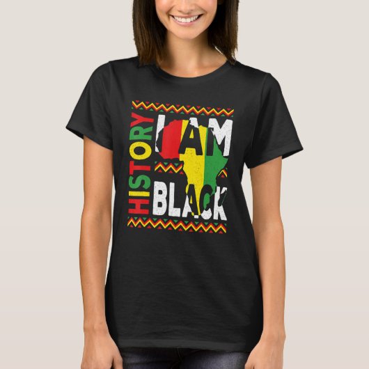 I Am Black History Month Melanin Pride African Ame Tシャツ (正面)